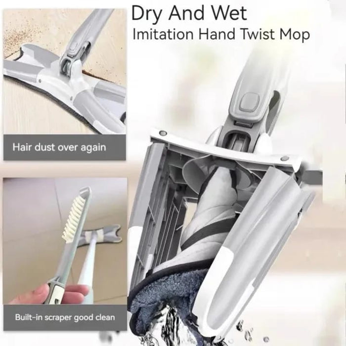 360 Degree Self-Wringing X-Type Microfiber Mop
