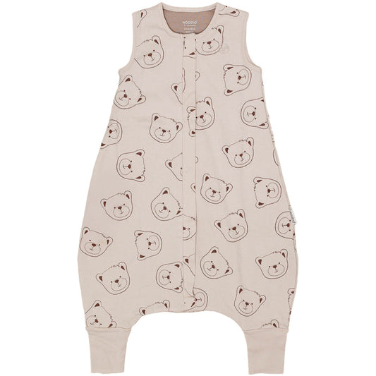 4 Season® Baby Sleep Bag with Feet, Merino Wool & Organic Cotton, Teddy Bear
