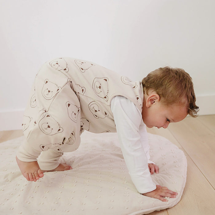 4 Season® Baby Sleep Bag with Feet, Merino Wool & Organic Cotton, Teddy Bear
