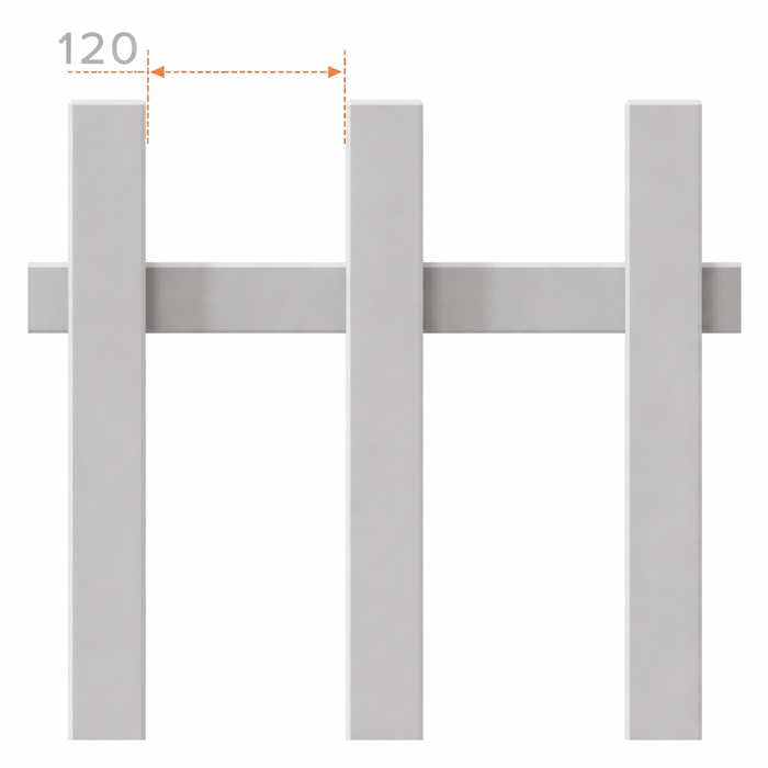 40 x 40mm Radiator Fence Panel – 120mm Gap | Aluminium Batten