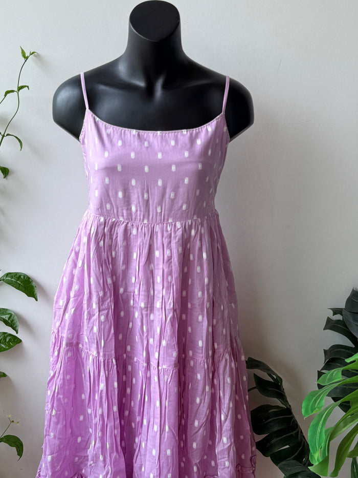 Lavender dobby layered Dress