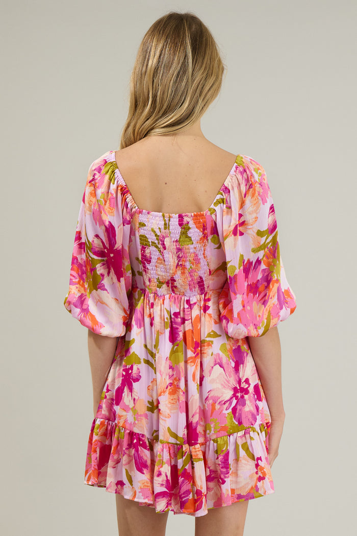 Abigal Floral Evy Sweetheart Mini Dress