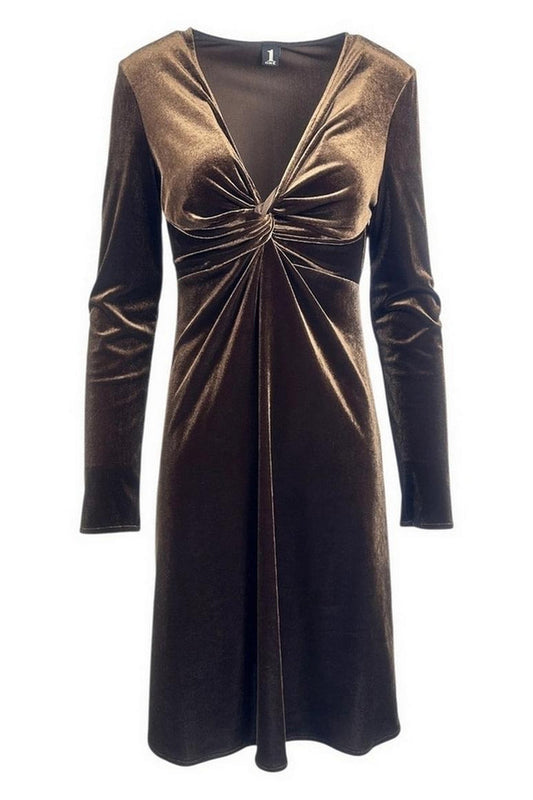 abito donna in velluto marrone