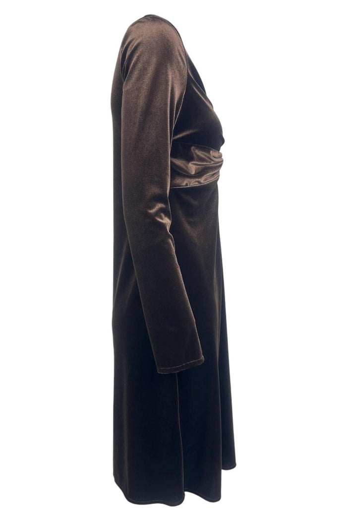 abito donna in velluto marrone