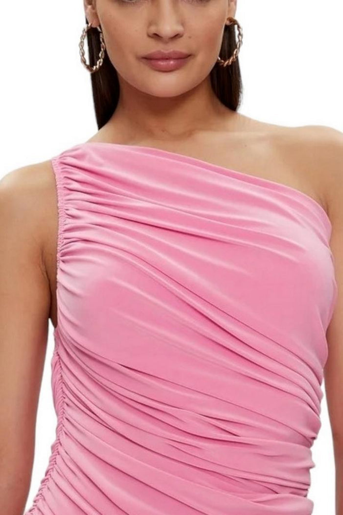 abito donna midi in jersey laminato