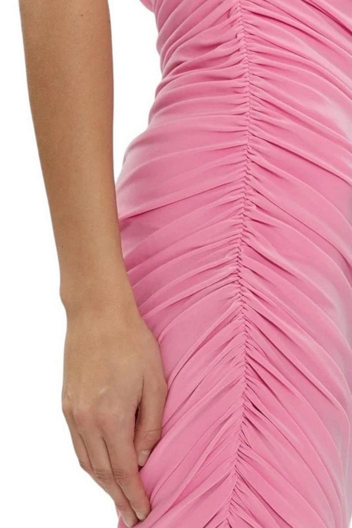 abito donna midi in jersey laminato