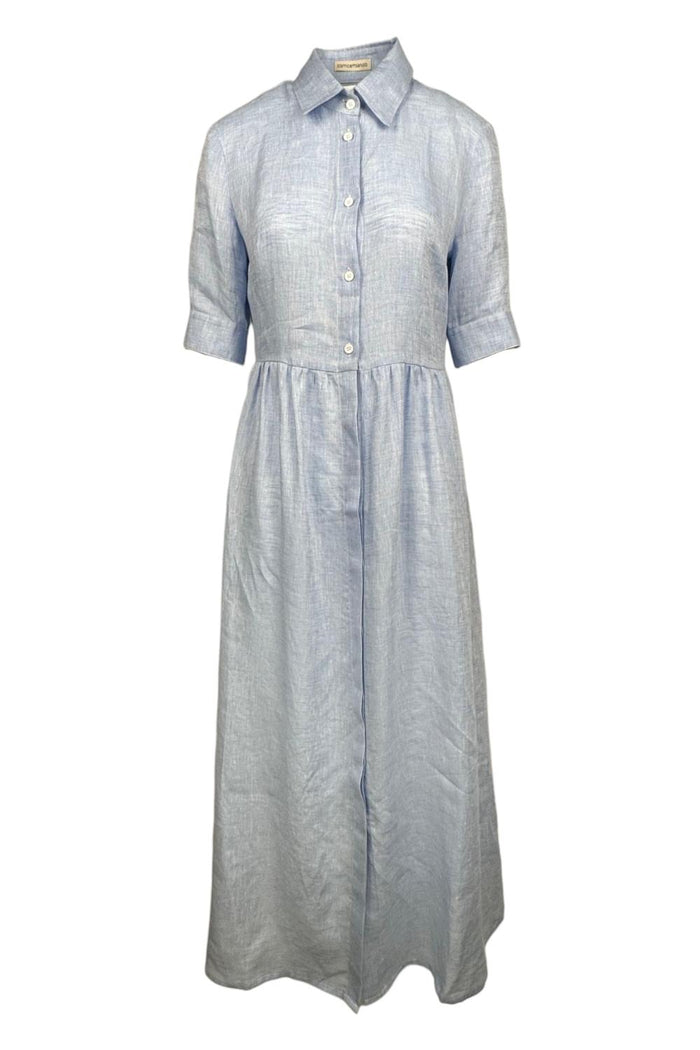 abito donna modello chemisier azzurro