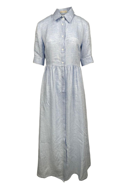 abito donna modello chemisier azzurro