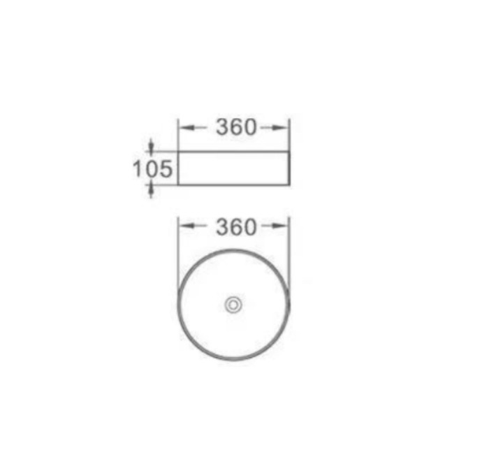 Above Counter Basin 360*360*105mm