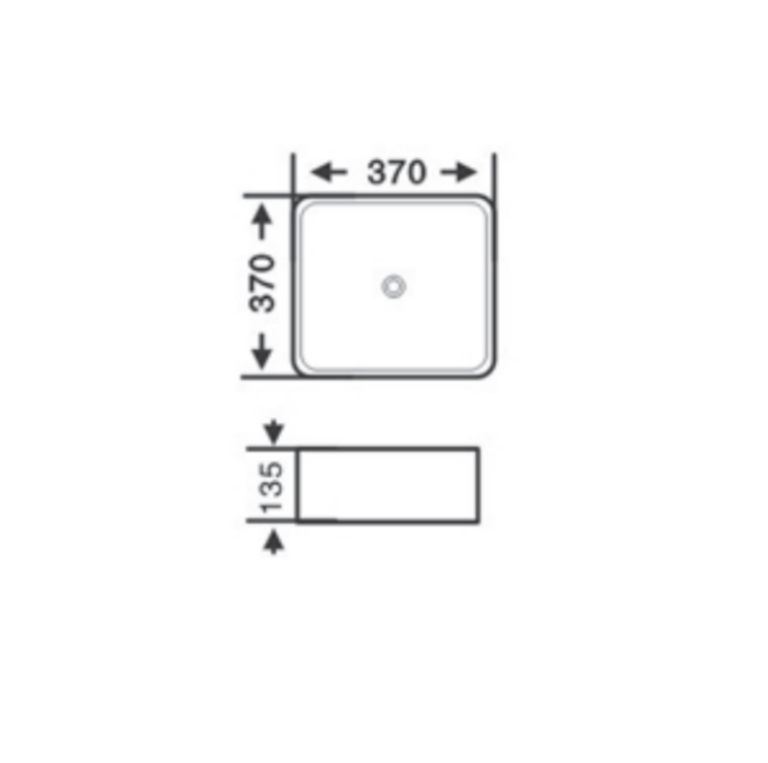 Above Counter Basin 370*370*135mm