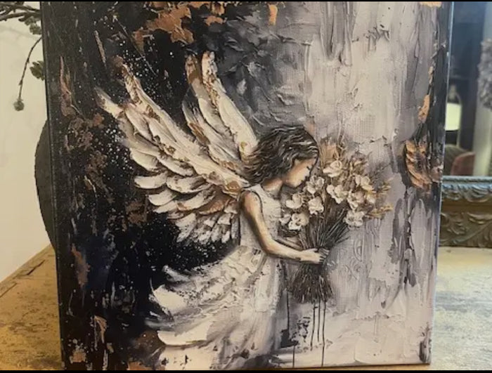 Accessories/Gifts - Christian Home Decor Canvas Art Print, Angel Painting Wall