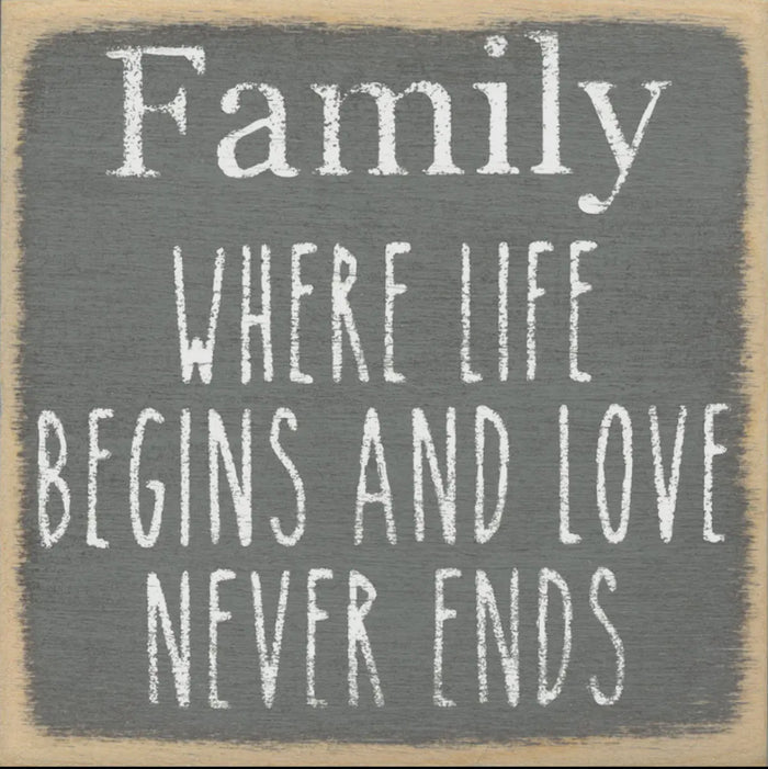 Accessories/Gifts - Family Wooden Block Sign
