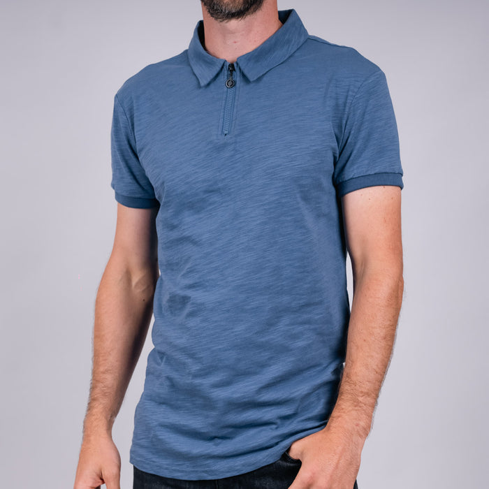 Achall Jersey Zip Polo Shirt - Mallard