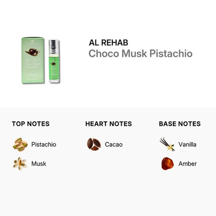 Al Rehab - Choco Musk Pistachio Perfume Oil 6ML