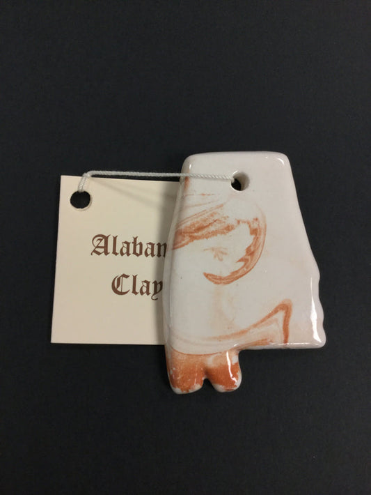 Alabama Clay - Alabama shaped Ornaments