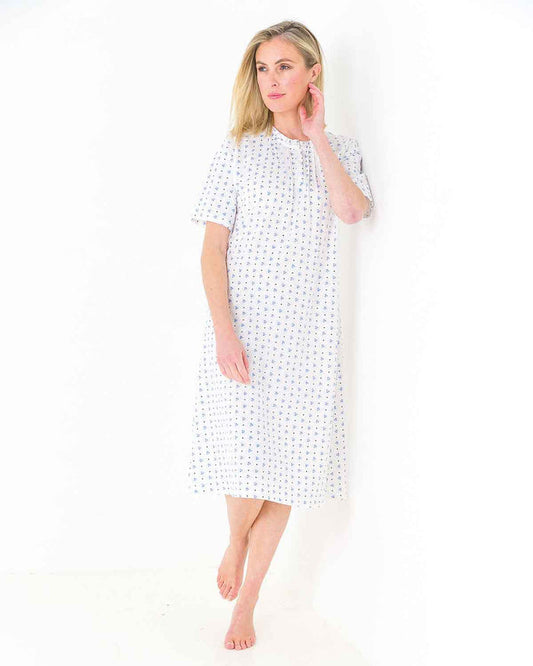 Alyssa Short Sleeve Cotton Nightdress - The Classic Boutique