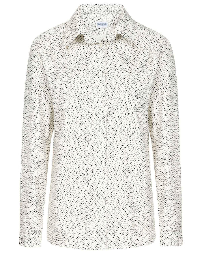 Andrea Patterned Cotton Long Sleeve Blouse - Image 2 - The Classic Boutique
