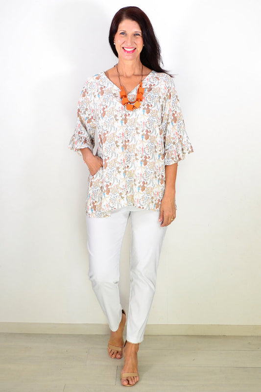 Wishstone Autumn Harvest Tunic Top featuring a cozy fall-inspired design and soft fabric, perfect for casual autumn wear.