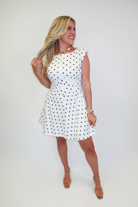 Best Dressed Guest Polka Dot Dress - The Pink Tulip Clothing