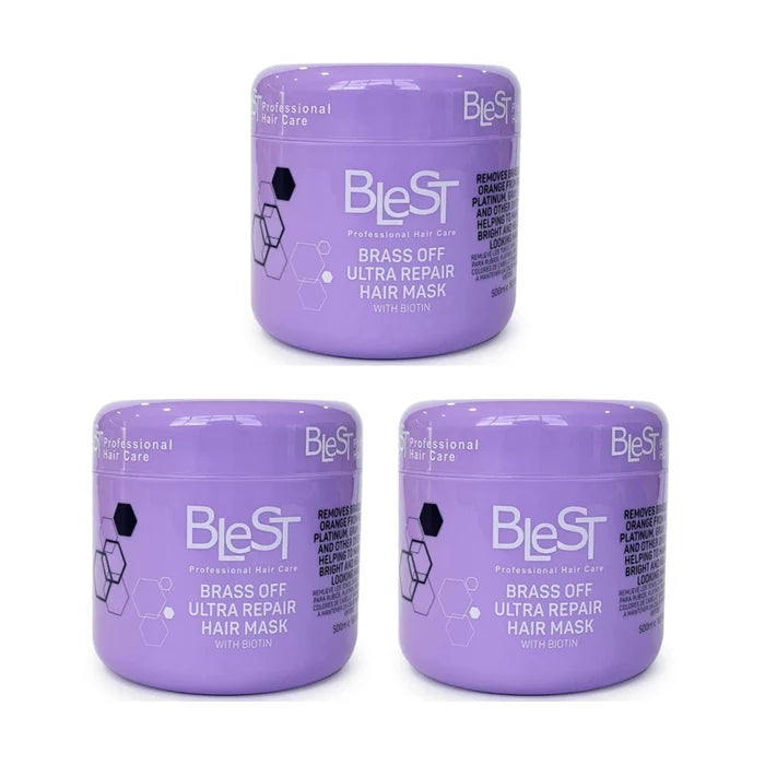 Blest Professional Brass Off Ultra Repair Hair Mask with Biotin (500ml)