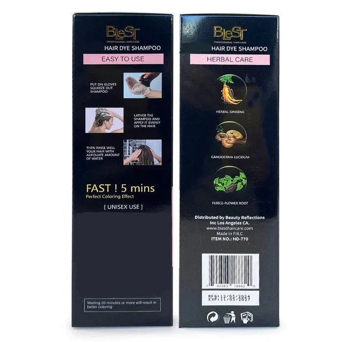 Blest Professional Hair Care - Black Hair Dye Shampoo - TRUECOLOR WHOLESALE