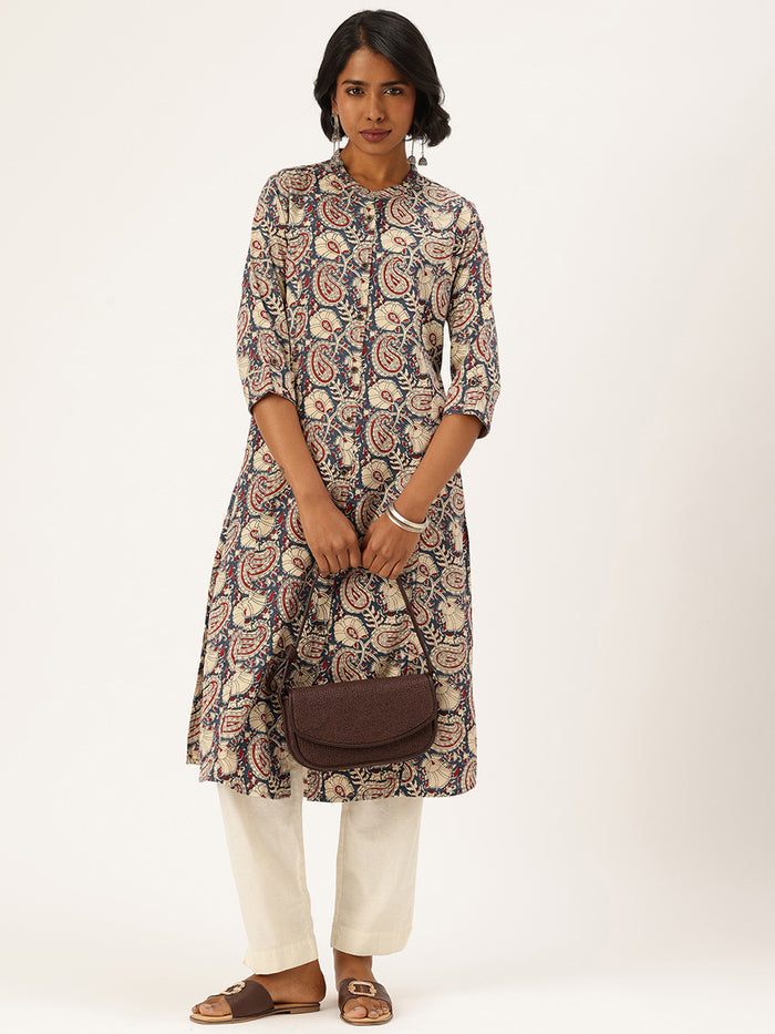 Blue Printed Kurta