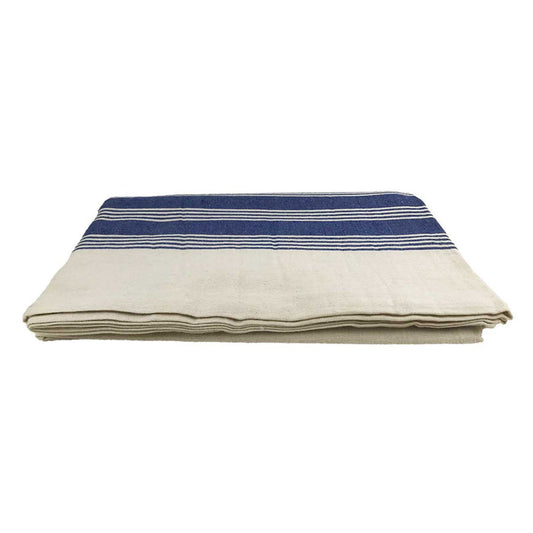 blue and white flannel massage table blanket; 70 x 100 massage table blanket; cotton polyester massage blanket; machine washable massage table blanket; blue flannel spa blanket; treatment room blanket for massage tables