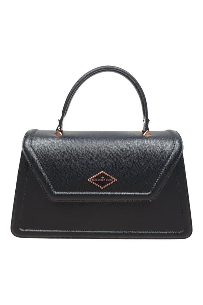 borsa donna elisabeth large in ecopelle saffiano nero
