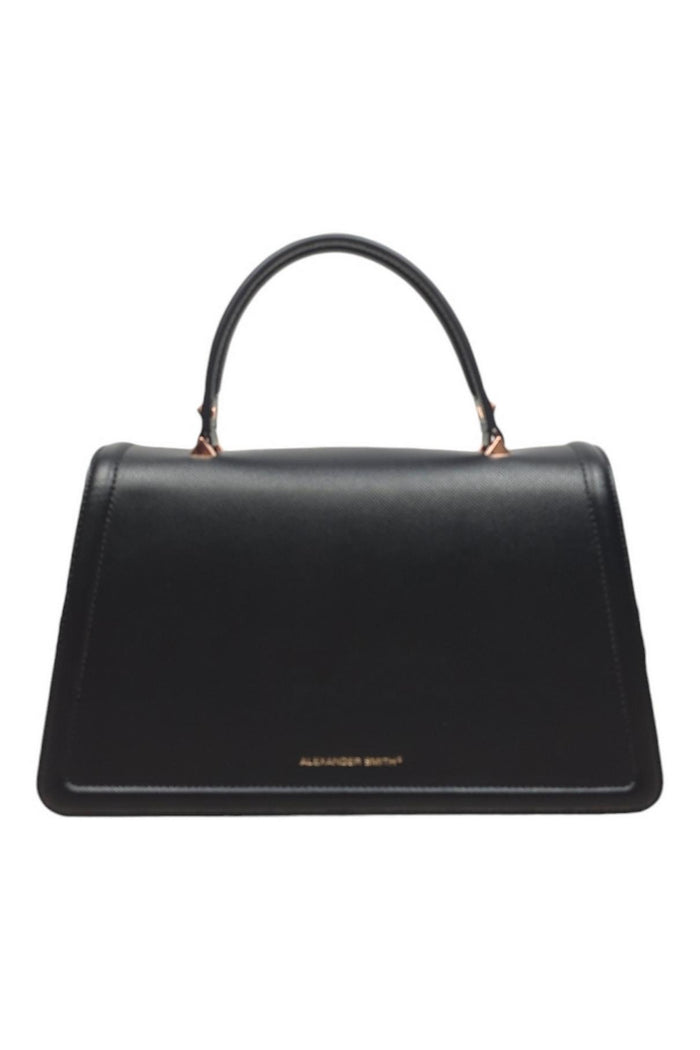 borsa donna elisabeth large in ecopelle saffiano nero