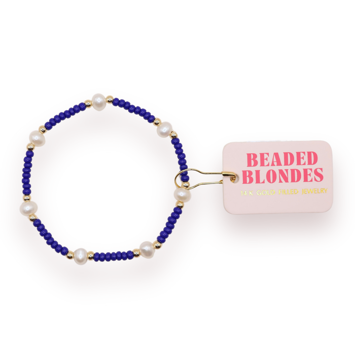 Bracelet Pearl Cobalt Blue