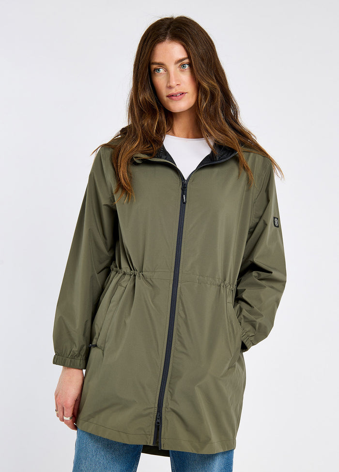 Brookside Women’s Hooded Rain Mac - Kelp