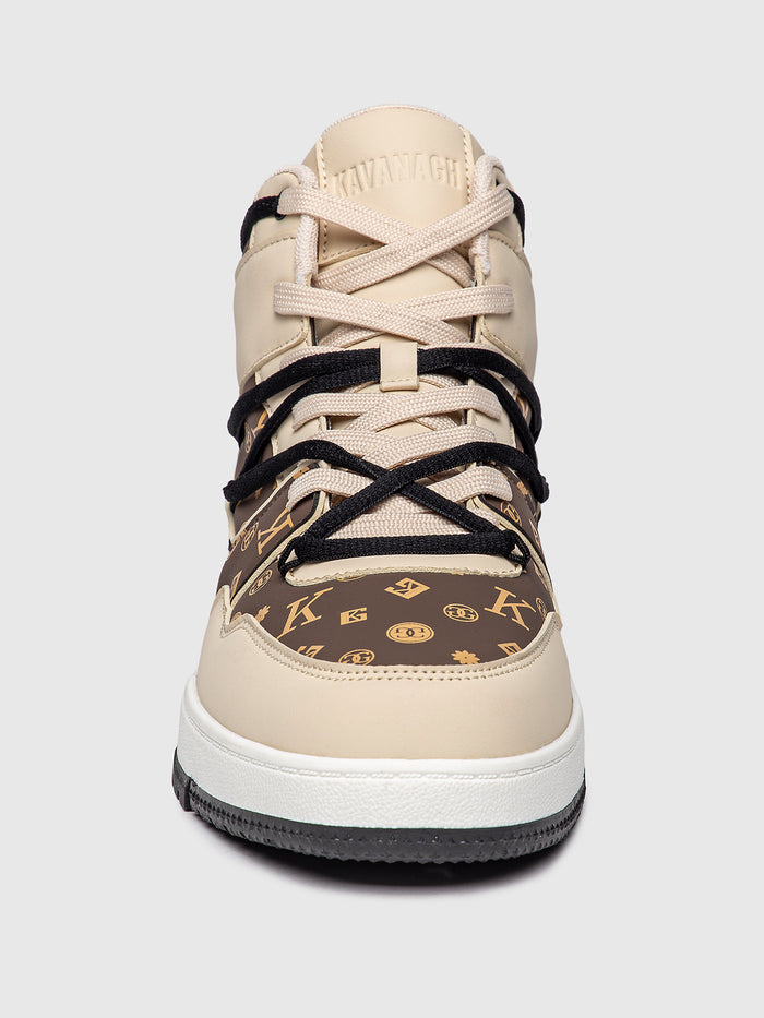 sneakers / Brown Logomania High Sneakers