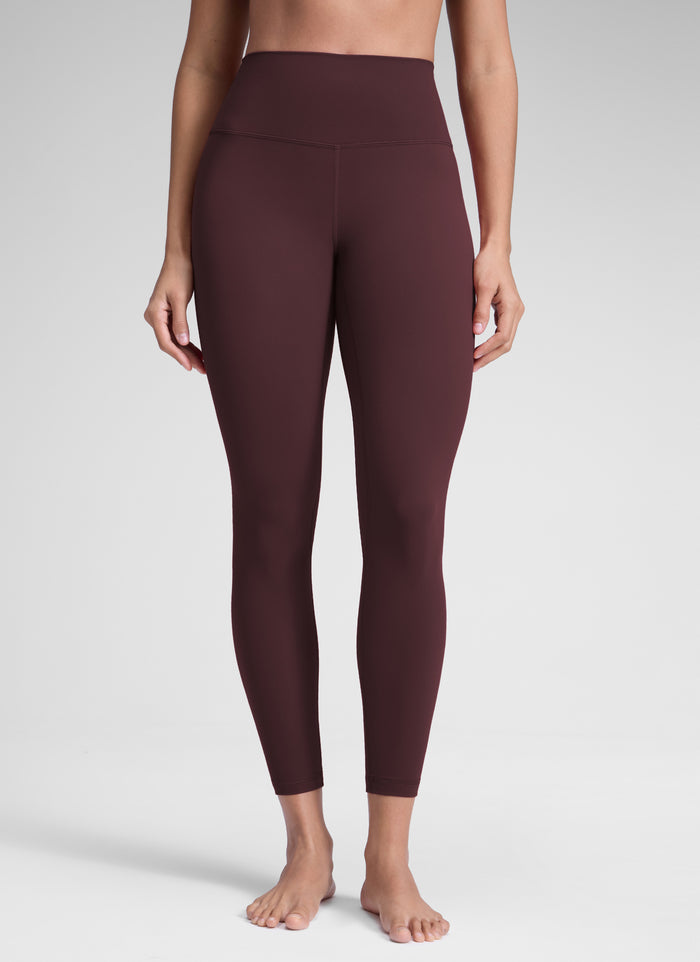 CRZ YOGA Women's Yoga Train High Rise Brushed Nakedfeel Leggings 25'' Dark Russet