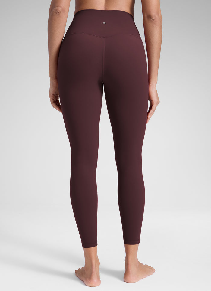 CRZ YOGA Women's Yoga Train High Rise Brushed Nakedfeel Leggings 25'' Dark Russet