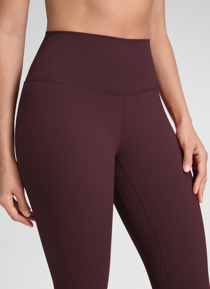 CRZ YOGA Women's Yoga Train High Rise Brushed Nakedfeel Leggings 25'' Dark Russet