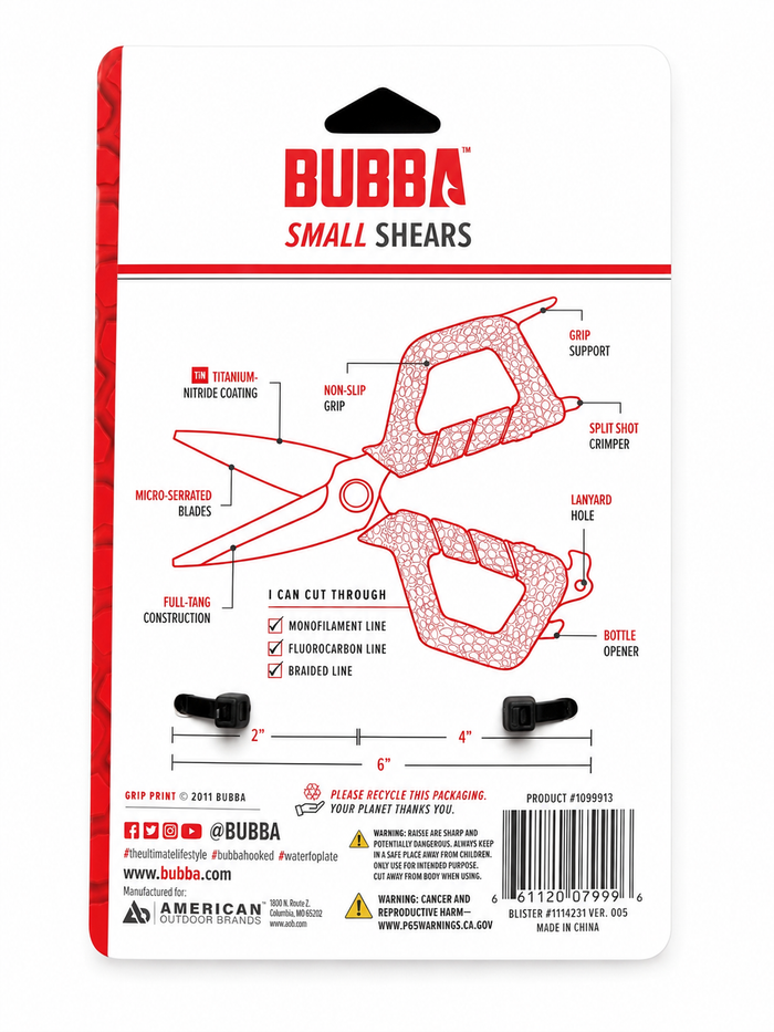 Bubba Small Shears (red)