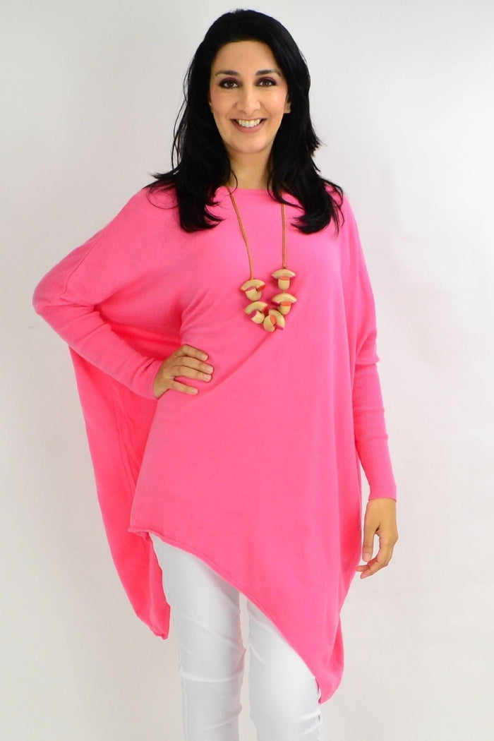 Pink Bubble Gum Snuggle Up Tunic Top by Boho Australia, soft and cozy tunic with a relaxed fit and casual style.