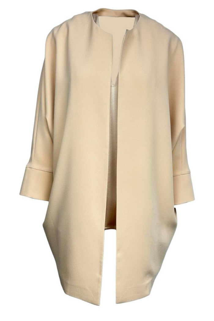caban donna in anvers satin beige