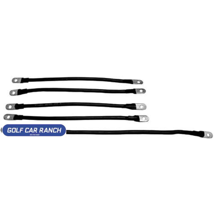Cable Set Ezgo 36 & 48 Volt For Batteries 6 Gauge Battery Cable Set. Includes Four 9 And One 12