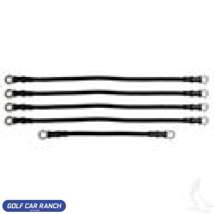 Cable Set Ezgo 36 & 48 Volt For Batteries 6 Gauge Battery Cable Set. Includes Five Cables 4- 14 1-7