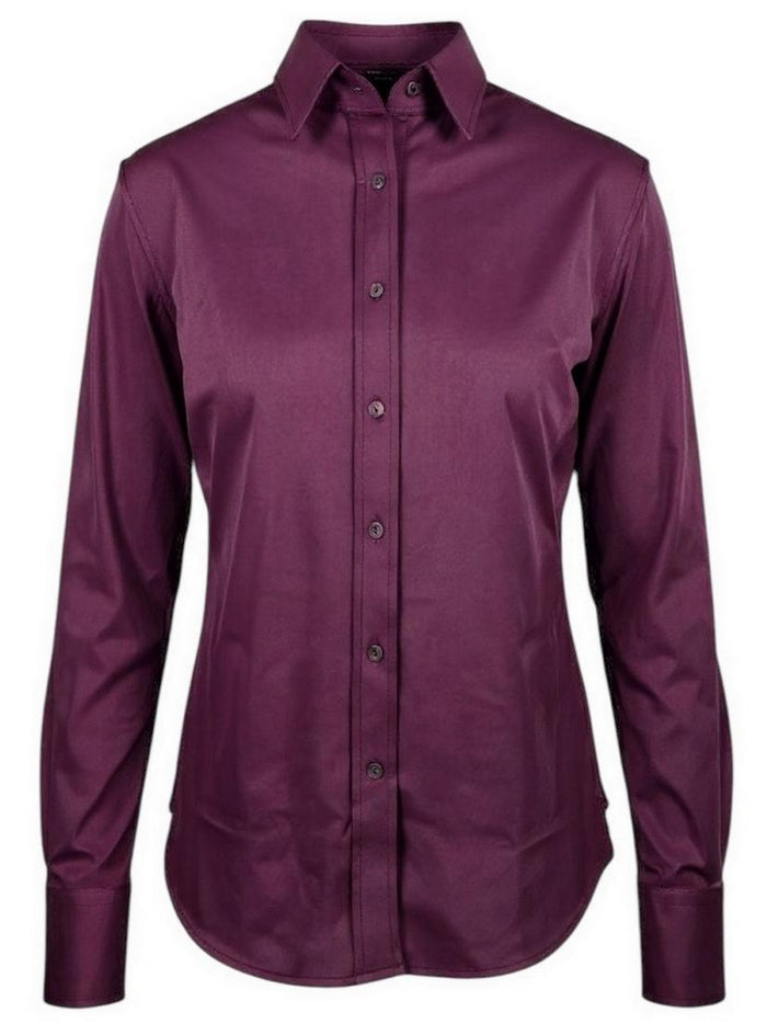 camicia donna active unito bordeaux