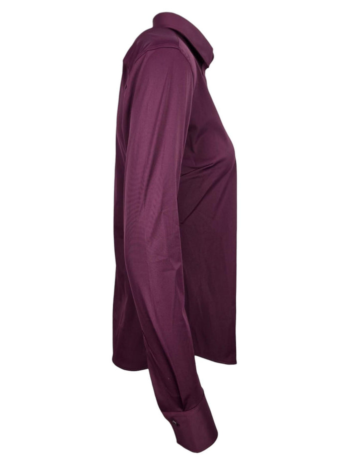 camicia donna active unito bordeaux