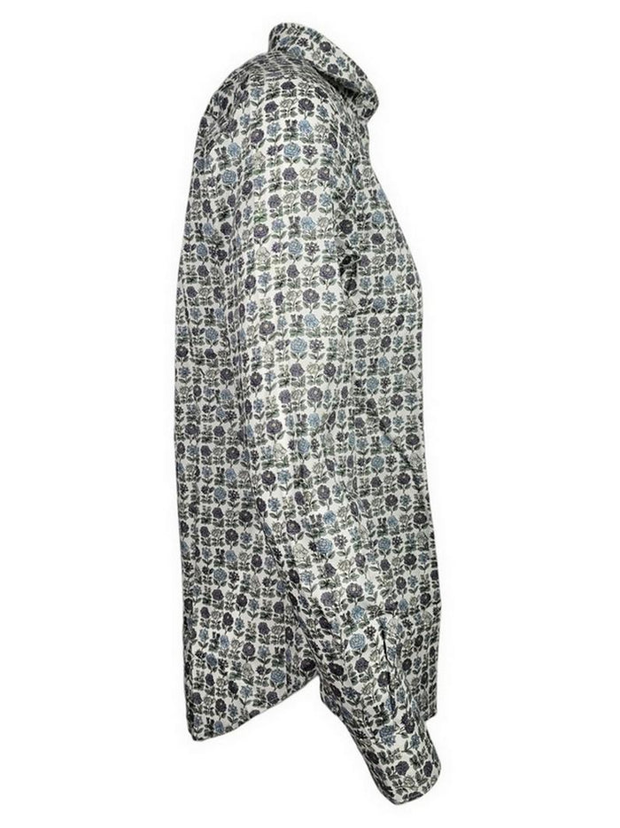 camicia donna liberty lilla e azzurro