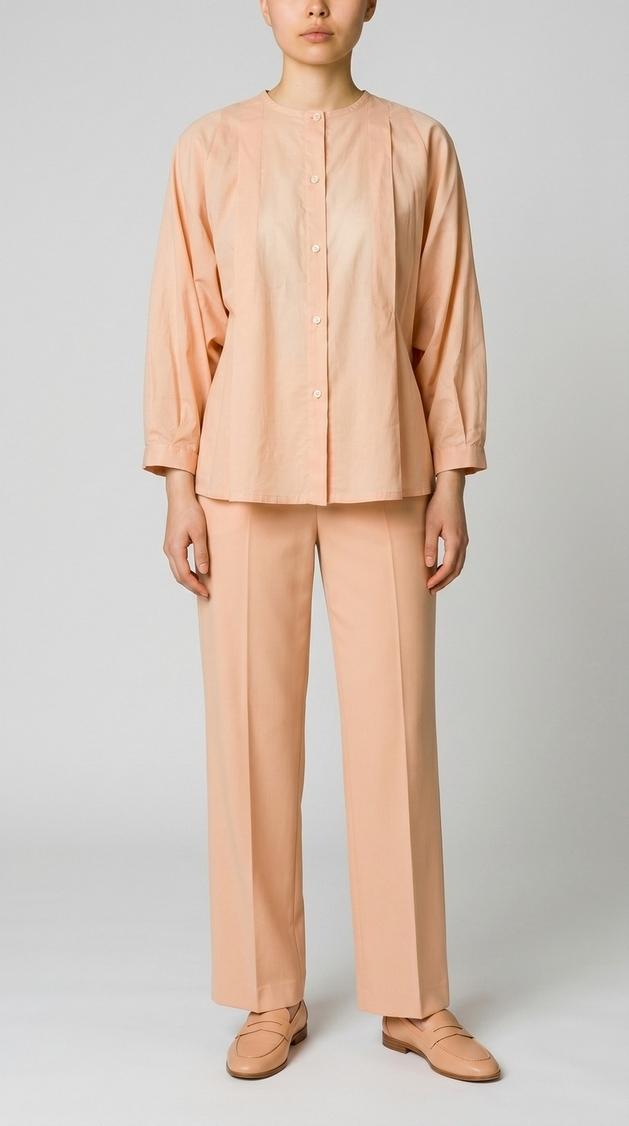 camicia donna over in mussola rosa