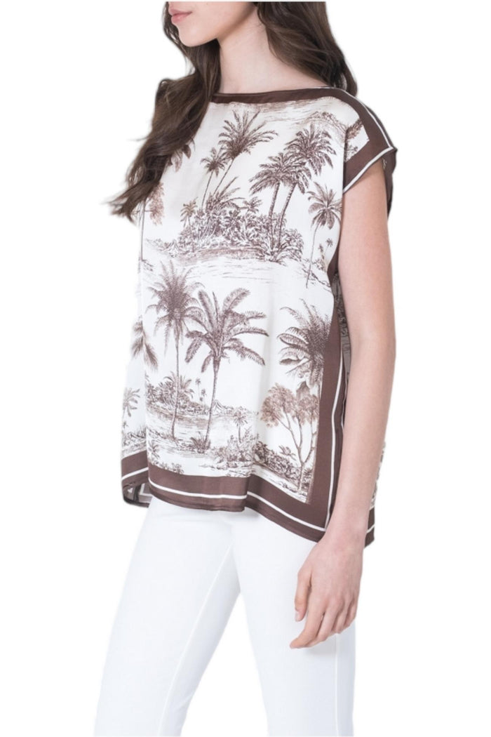 Camicia Marrone/bianco