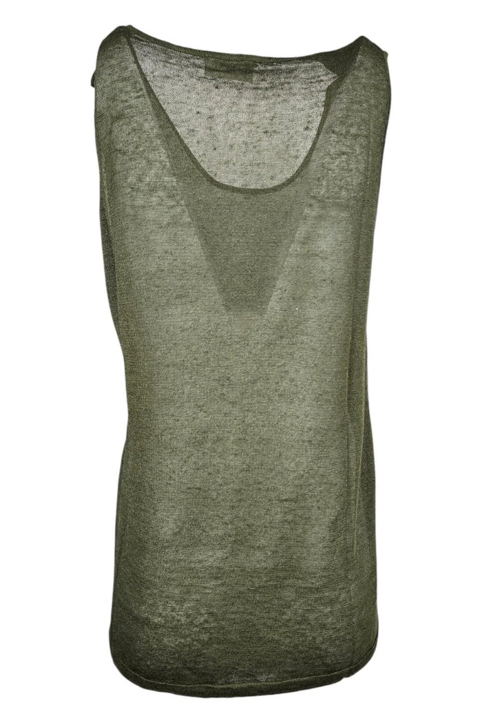 canotta donna in filo di lino militare
