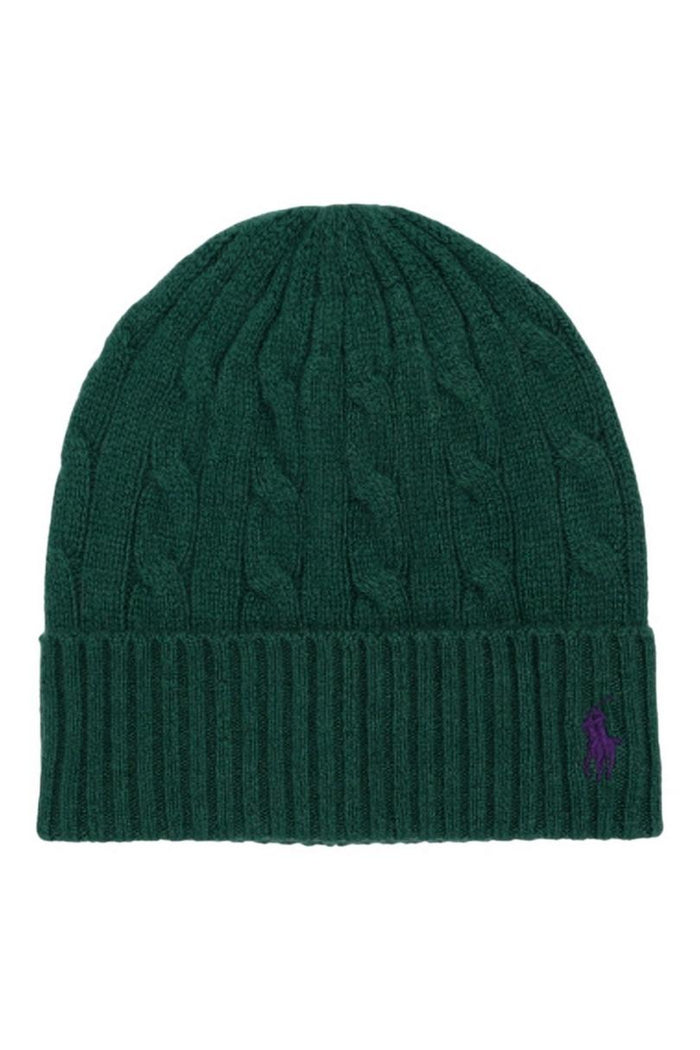 cappello donna a trecce verde