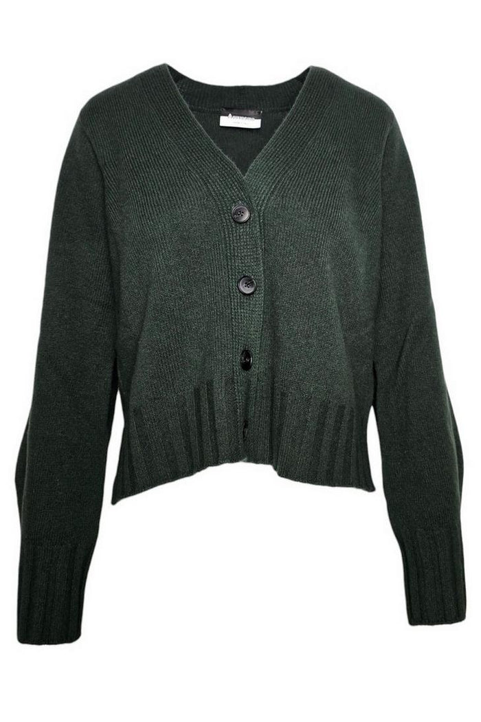 cardigan donna a scatola verde