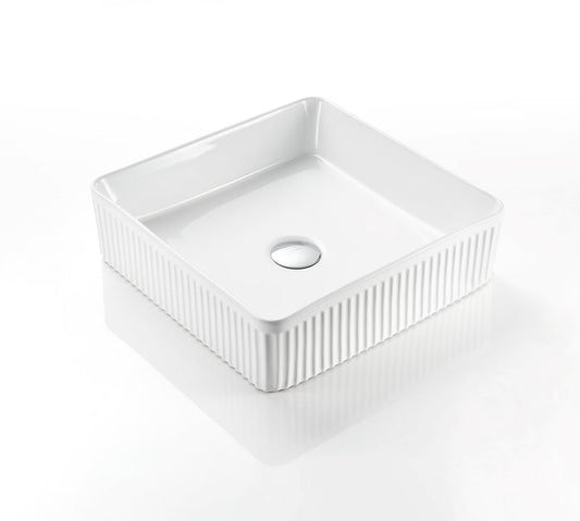 Cascade Fluted Square Art Basin 400*400*130mm