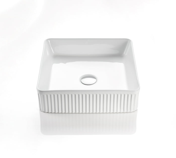 Cascade Fluted Square Art Basin 400*400*130mm